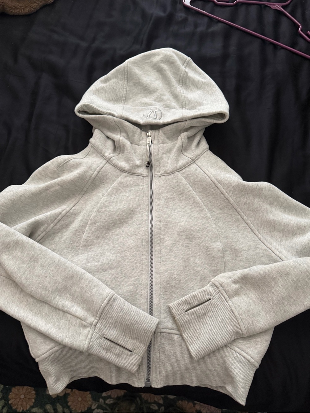 lululemon athletica scuba cropped Gray Full-Zip Jacket
